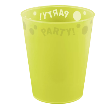 Gobelet fluo jaune 25 cl réutilisable | jourdefete.com