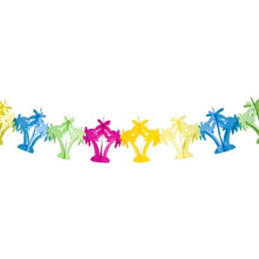 Guirlande Palmiers en Papier Multicolore - 4 mètres