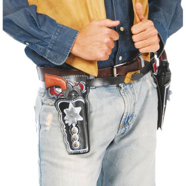 Ceinture Holster Double Noir
