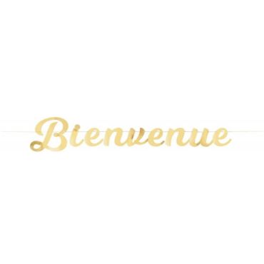 guirlande de couleur or Bienvenue