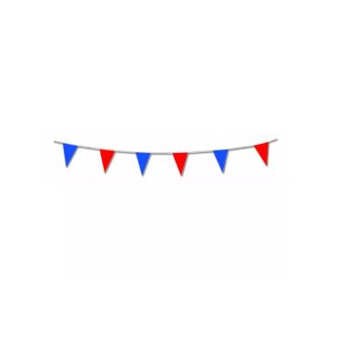 Guirlande de 15 fanions - Rouge et Bleu - 5 m | jourdefete.com