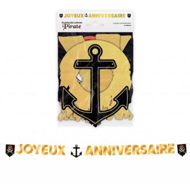 Une guirlande idéale pour souhaiter un joyeux anniversaire à un enfant fan des pirates | jourdefete.com