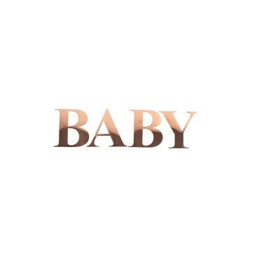 stickers baby rose gold 15 cm | jourdefete.com
