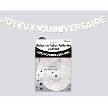 joyeux-anniversaire-blanc-paillettes | jourdefete.com