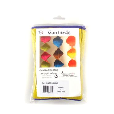Guirlande Torsadée Jaune et Bleu 