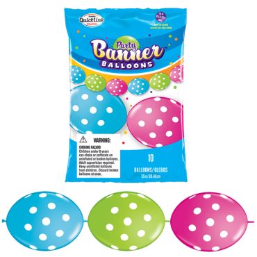Bannière Guirlande Ballons à Pois