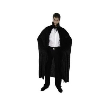 Cape de Vampire en Velours Noir - Adulte - 140 cm Cape de Vampire en Velours Noir - Adulte - 140 cm