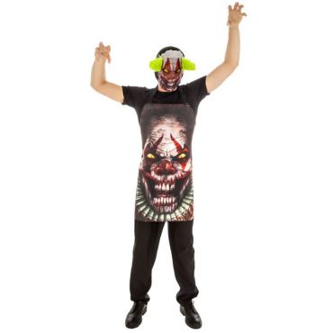Tablier et Masque de Clown Effrayant