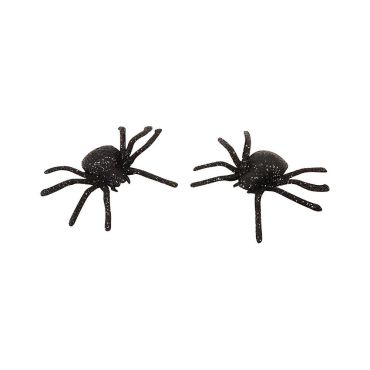 Araignées noires pailletées décoration Halloween x4 | jourdefete.com