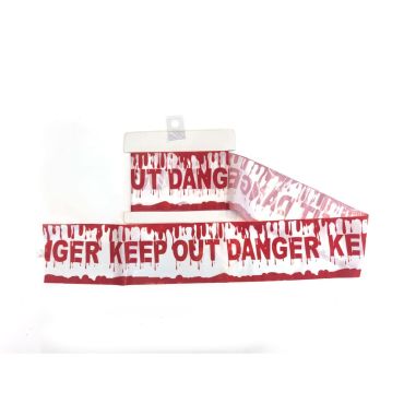 Bande de sécurité Halloween rouge sang KEEP OUT DANGER 7cm x 6m | jourdefete.com