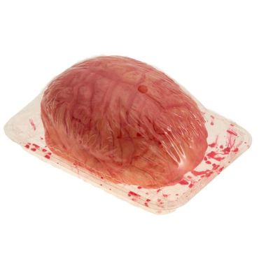 Cerveau en latex dans une barquette