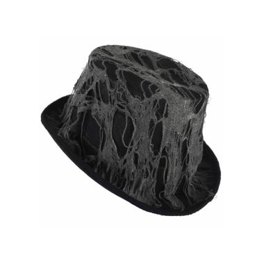 chapeau haut de forme toile araignée pour adulte