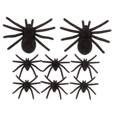 Lot d’araignées noires décoratives pour Halloween | jourdefete.com