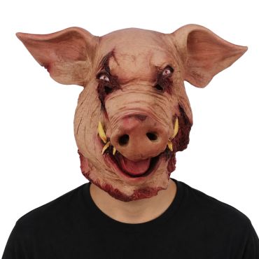 Masque intégrale tête de cochon gore ensanglanté en latex pour adulte | jourdefete.com Masque intégrale tête de cochon gore ensanglanté en latex pour adulte | jourdefete.com