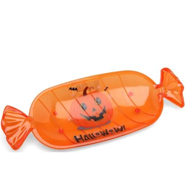 Plateau en forme de bonbon avec motif citrouille pour Halloween | jourdefete.com