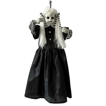 Poupée gothique maléfique de 90 cm à suspendre pour soirée d'Halloween | jourdefete.com