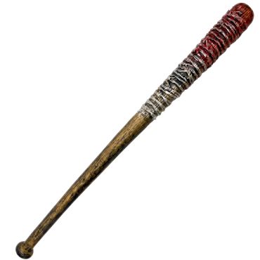 Batte de baseball factice entourée de fil barbelé et tachée de sang pour déguisement Halloween | jourdefete.com Batte de baseball factice entourée de fil barbelé et tachée de sang pour déguisement Halloween | jourdefete.com