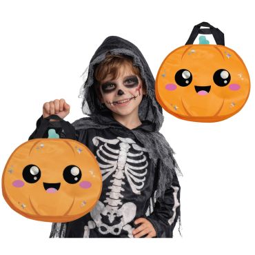 Sac a bonbons citrouille métallisé orange pour Halloween | jourdefete.com Sac a bonbons citrouille métallisé orange pour Halloween | jourdefete.com