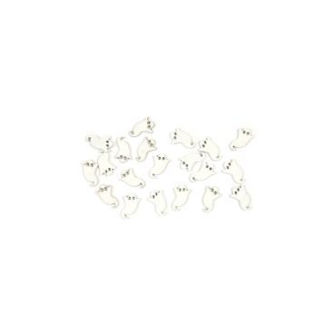 20 confettis en bois en forme de fantôme | jourdefete.com