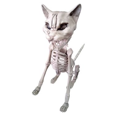 Décoration d'Halloween représentant un squelette de chat effrayant assis | jourdefete.com Décoration d'Halloween représentant un squelette de chat effrayant assis | jourdefete.com