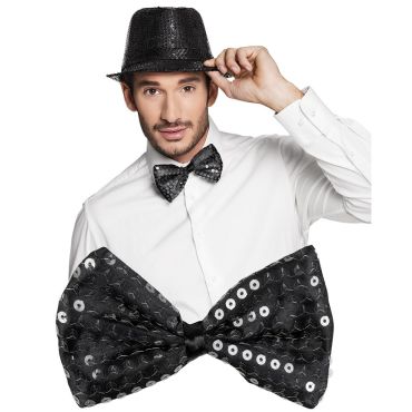 Nœud Papillon Noir avec Sequins
