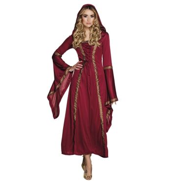 Costume Dame Médiévale Rouge Femme - Taille au Choix