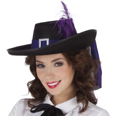 Chapeau de Mousquetaire Femme - Violet