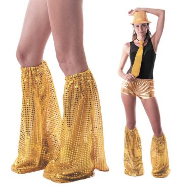 Jambières disco dorées à sequins rétro | jourdefete.com Jambières disco dorées à sequins rétro | jourdefete.com