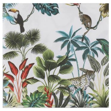 Lot de 20 serviettes - 16,5 x 16,5 cm - Java Exotique | jourdefete.com