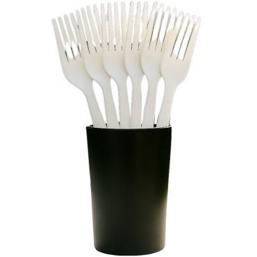 Fourchettes blanches en plastique | jourdefete.com