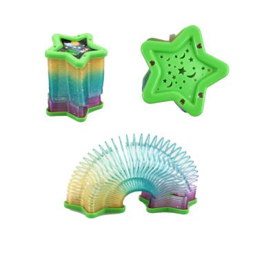 Ressort lumineux arc-en-ciel - Etoile - 6cm