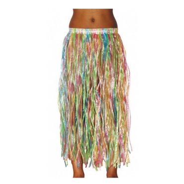 Jupe Hawaïenne Longue Raffia 80 cm - Multicolore Jupe Hawaïenne Longue Raffia 80 cm - Multicolore