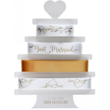 4 Rubans Autocollants "Just Married" - Or | jourdefete.com