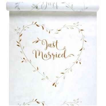 Tapis de Cérémonie "Just Married" - Or | jourdefete.com