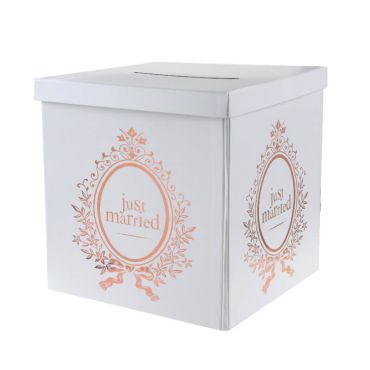 urne-tirelire-just-married-mariage-rose-gold | jourdefete.com