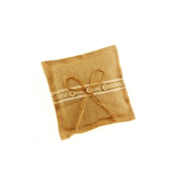 Coussin en toile de jute - 20 x 20 cm | jourdefete.com