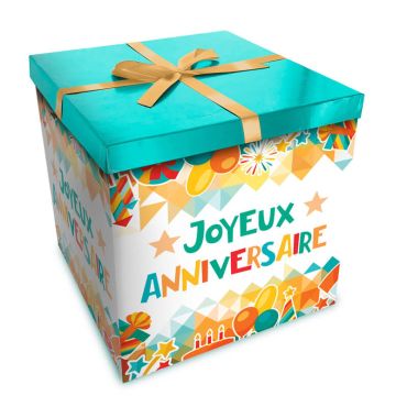 boîte cadeau joyeux anniversaire festif modèle moyen | jourdefete.com boîte cadeau joyeux anniversaire festif modèle moyen | jourdefete.com