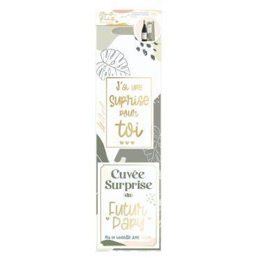 Un beau kit pour bouteille qui va annoncer à votre père qu'il va devenir papy | jourdefete.com