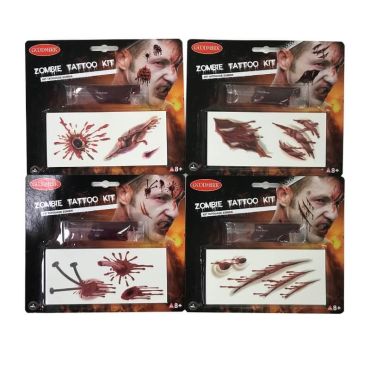 kit de tatouages zombie | jourdefete.com