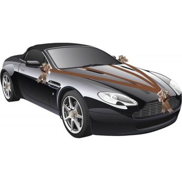Un kit de 5 pièces de décoration de voiture pour un véhicule de couleur chocolat | jourdefete.com