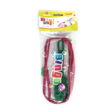 Kit 3 en 1 Bingo - Trousse + 1 bâton magnétique + 100 Pions - Vert 