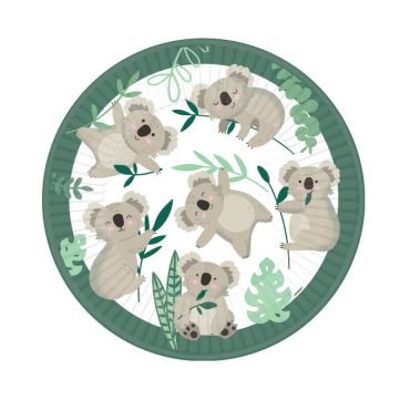8 assiettes en carton koala | jourdefete.com