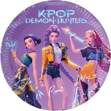 Assiettes en carton KPop Demon Hunters pour anniversaire enfant | jourdefete.com