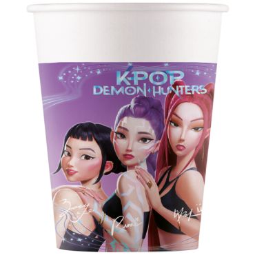 Gobelets en carton KPop Demon Hunters anniversaire enfant | jourdefete.com