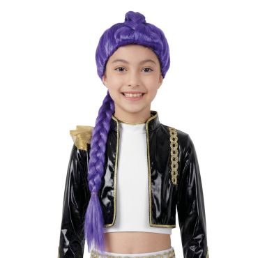 Perruque k-pop violette pour enfant avec une grande natte | jourdefete.com Perruque k-pop violette pour enfant avec une grande natte | jourdefete.com