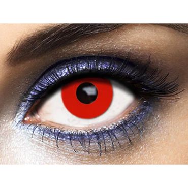 Lentilles 1 jour (sans correction) "Red Out" | jourdefete.com