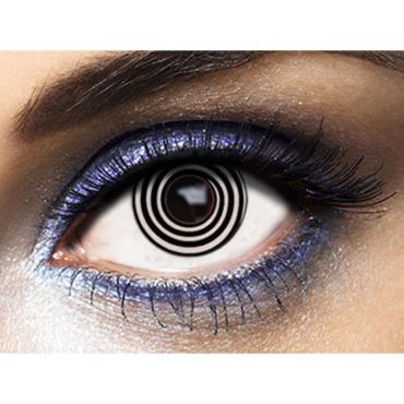 Lentilles Fantaisies - Noir et Blanc - Spiral - 1 Jour (Sans correction)