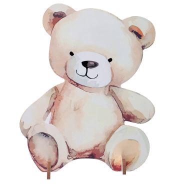 Décoration ourson bois ivoire baptême baby shower | jourdefete.com Décoration ourson bois ivoire baptême baby shower | jourdefete.com