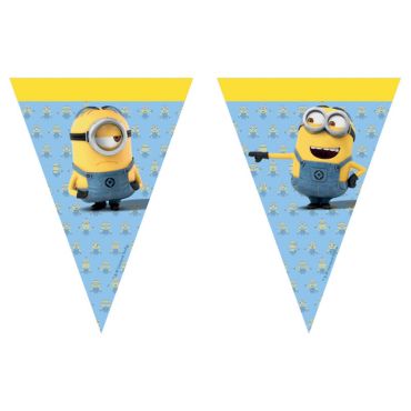 Guirlande de fanions en plastique Minions