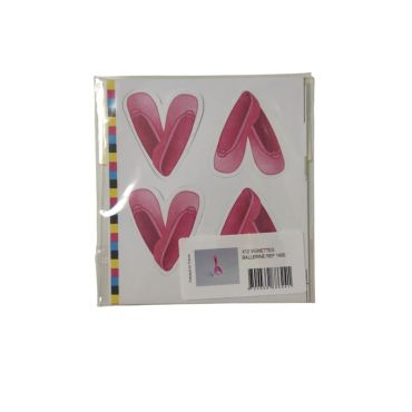Lot de 12 vignettes en forme de ballerines | jourdefete.com